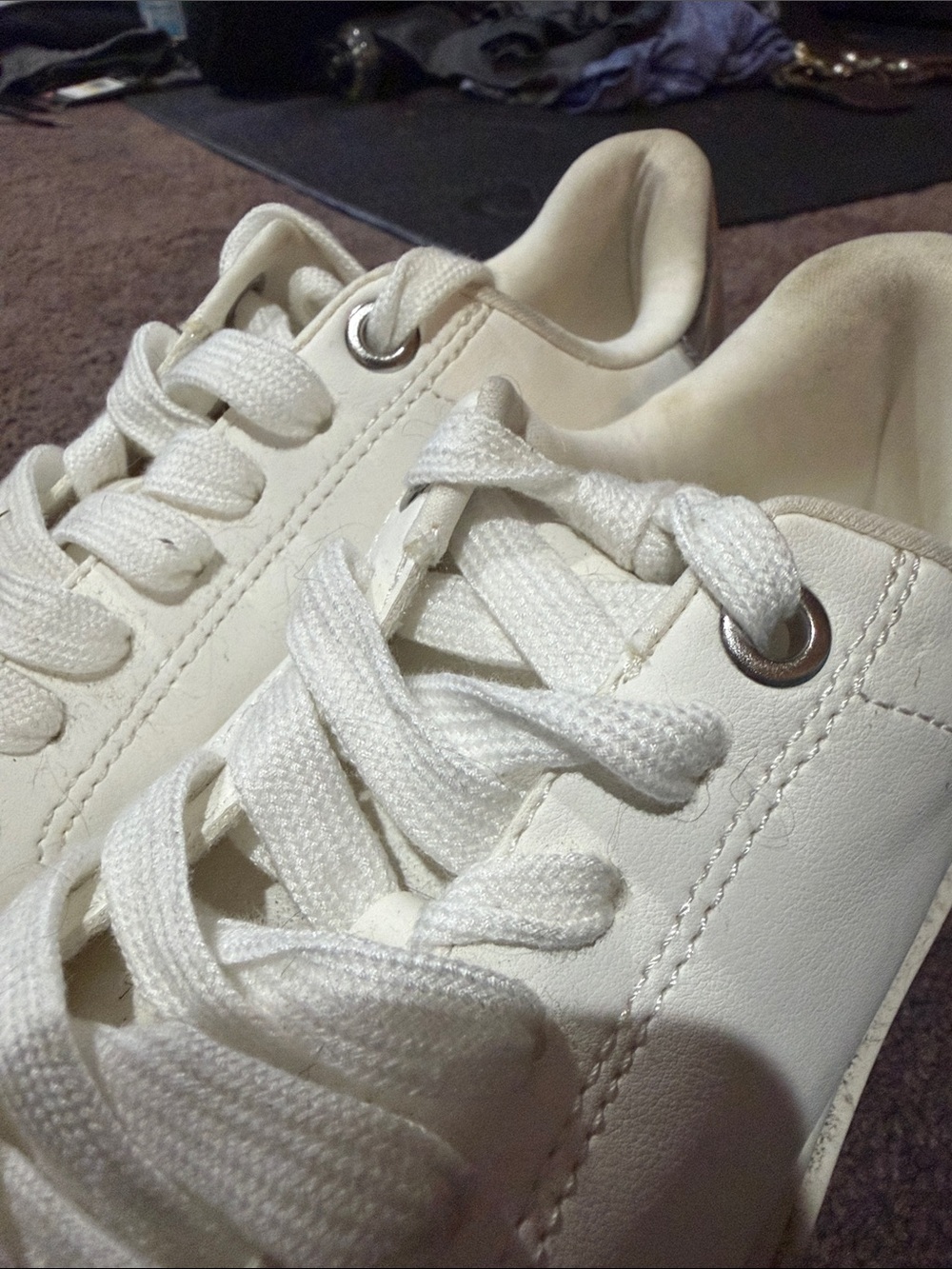 a new day Off-White Platform Lace-Up Sneakers (never worn outside)
